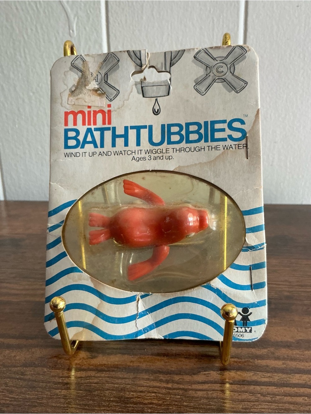 A Rare Vintage 1977 Unopened TOMY Mini Bathtubbies wind-up bath toy
